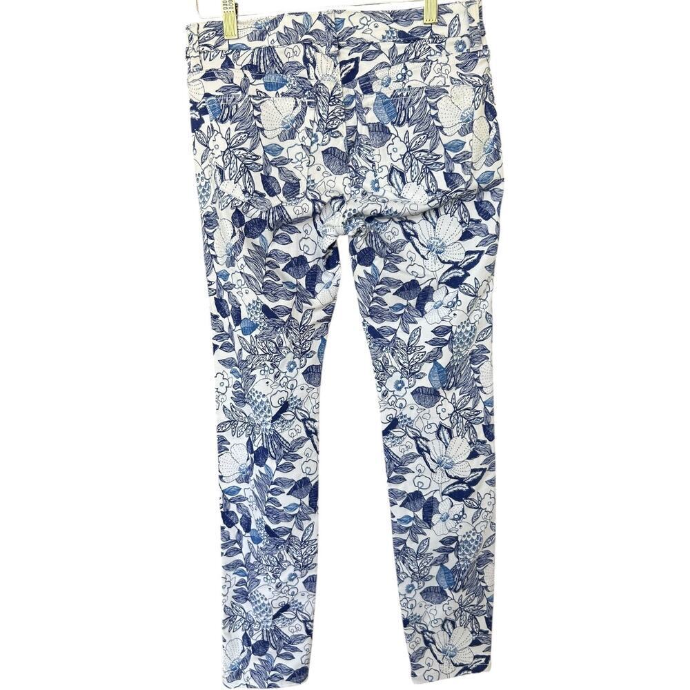 Vineyard Vines Cordia Floral Women's White Denim Skinny Jeans Size 2 28" inseam - Picture 4 of 5